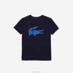 Lacoste ספורט טניס חולצה טכנית אוברסייז קרוקס DZ4D0D3121 כחול כהה 976 ילדים - Image 5