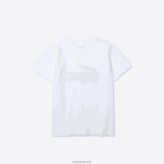 Lacoste ספורט טניס חולצה טכנית אוברסייז קרוקס DZ4D0D3019 לבן שחור au8 ילדים - Image 5