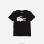 Lacoste ספורט טניס חולצה טכנית אוברסייז קרוקס DZ4D0D3020 שחור לבן 258 ילדים