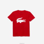 Lacoste ספורט טניס חולצה טכנית אוברסייז קרוקס DZ4D0D3021 אדום לבן 564 ילדים