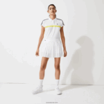 Lacoste ספורט טניס חצאית קפלים רשת טכנית DZ4D0D2612 לבן z92 נשים - Image 2
