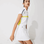 Lacoste ספורט טניס חצאית קפלים רשת טכנית DZ4D0D2612 לבן z92 נשים
