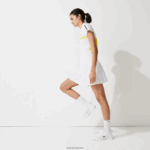 Lacoste ספורט טניס חצאית קפלים רשת טכנית DZ4D0D2612 לבן z92 נשים - Image 4