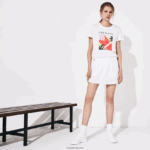 Lacoste ספורט טניס חצאית קפלים רשת טכנית DZ4D0D2612 לבן z92 נשים - Image 6