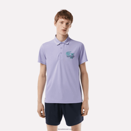 Lacoste ספורט מיאמי מהדורה פתוחה פיקה פולו DZ4D0D207 סגול 3k0 גברים