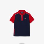 Lacoste ספורט פולו פיקה יבש במיוחד DZ4D0D3163 אדום כחול כהה 528 בנים