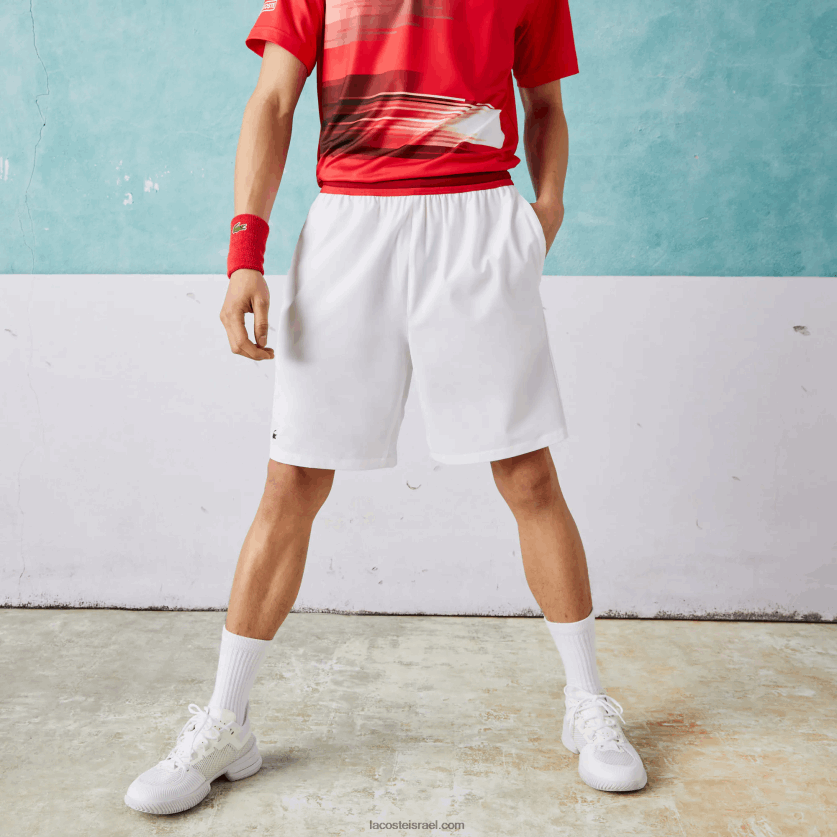 Lacoste ספורט x novak djokovic מכנס סטרץ קל DZ4D0D1533 לבן 001 גברים - Image 2