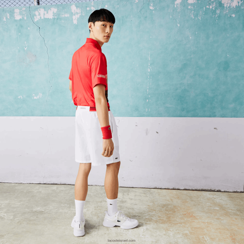 Lacoste ספורט x novak djokovic מכנס סטרץ קל DZ4D0D1533 לבן 001 גברים - Image 3