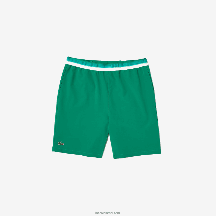 Lacoste ספורט x novak djokovic מכנס סטרץ קל DZ4D0D1534 ירוק ldm גברים - Image 5