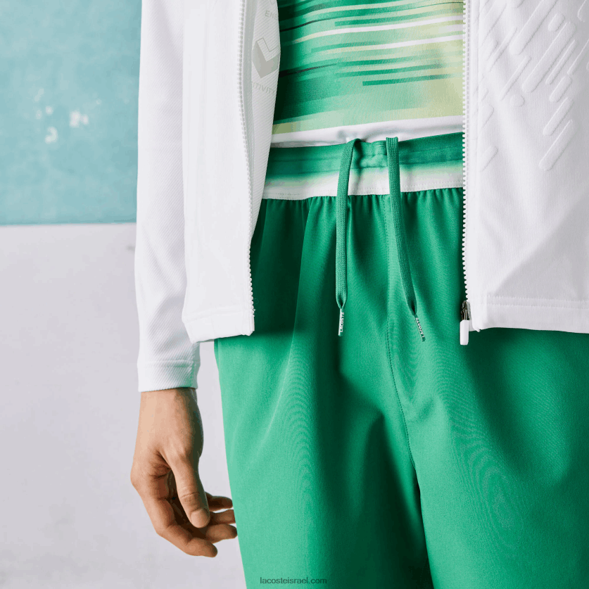 Lacoste ספורט x novak djokovic מכנס סטרץ קל DZ4D0D1534 ירוק ldm גברים - Image 6