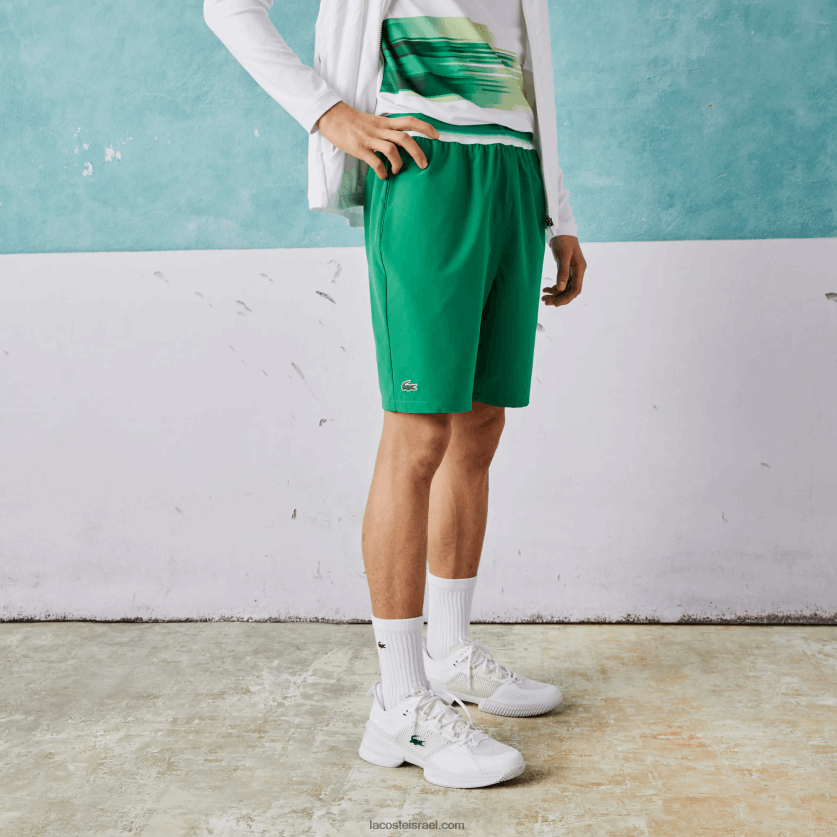 Lacoste ספורט x novak djokovic מכנס סטרץ קל DZ4D0D1534 ירוק ldm גברים - Image 7