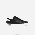 Lacoste עור powercourt ונעלי ספורט סינתטיות DZ4D0D2721 שחור ולבן 312 נשים