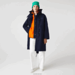 Lacoste פארקה 3 ב-1 דוחה מים DZ4D0D2629 כחול כהה כתום pf1 נשים