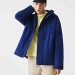 Lacoste פארקה מרופד עמיד במים DZ4D0D1308 כחול bdm גברים