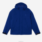 Lacoste פארקה מרופד עמיד במים DZ4D0D1308 כחול bdm גברים - Image 5