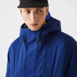 Lacoste פארקה מרופד עמיד במים DZ4D0D1308 כחול bdm גברים - Image 8