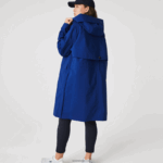 Lacoste פארקה עמיד במים עם ברדס ארוך DZ4D0D2628 כחול bdm נשים - Image 3