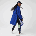 Lacoste פארקה עמיד במים עם ברדס ארוך DZ4D0D2628 כחול bdm נשים - Image 4