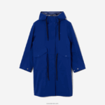 Lacoste פארקה עמיד במים עם ברדס ארוך DZ4D0D2628 כחול bdm נשים - Image 5