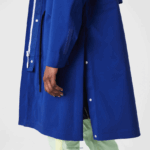 Lacoste פארקה עמיד במים עם ברדס ארוך DZ4D0D2628 כחול bdm נשים - Image 7