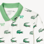 Lacoste פולו בהדפס תנין גולף DZ4D0D2378 לבן ירוק 2p0 נשים - Image 5