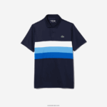Lacoste פולו גולף טריקולור ספורט DZ4D0D826 כחול כהה לבן zf2 גברים - Image 4