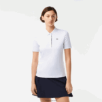 Lacoste פולו גולף מתיחה ספורט נושם DZ4D0D2488 כחול כהה לבן 522 נשים