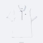 Lacoste פולו גולף מתיחה ספורט נושם DZ4D0D2488 כחול כהה לבן 522 נשים - Image 5