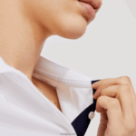 Lacoste פולו גולף מתיחה ספורט נושם DZ4D0D2488 כחול כהה לבן 522 נשים - Image 7
