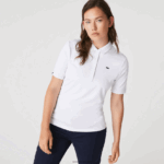 Lacoste פולו גולף מתיחה ספורט נושם DZ4D0D2488 כחול כהה לבן 522 נשים - Image 9