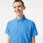 Lacoste פולו גולף נושם במרקם ספורטיבי DZ4D0D67 כחול l99 גברים - Image 2