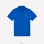 Lacoste פולו גולף נושם במרקם ספורטיבי DZ4D0D68 כחול k1q גברים