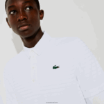 Lacoste פולו גולף נושם במרקם ספורטיבי DZ4D0D69 לבן 001 גברים - Image 2
