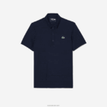 Lacoste פולו גולף נושם במרקם ספורטיבי DZ4D0D70 כחול כהה 166 גברים - Image 4