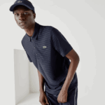 Lacoste פולו גולף נושם במרקם ספורטיבי DZ4D0D70 כחול כהה 166 גברים - Image 5