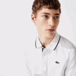 Lacoste פולו גולף נושם ספורט DZ4D0D847 כחול כהה לבן 522 גברים - Image 4