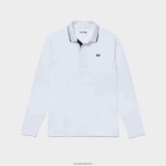 Lacoste פולו גולף נושם ספורט DZ4D0D847 כחול כהה לבן 522 גברים - Image 5