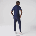 Lacoste פולו גולף צווארון רוכסן ספורט DZ4D0D2466 כחול כהה לבן 525 נשים - Image 3