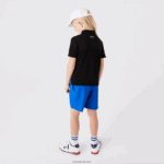 Lacoste פולו טניס ספורטיבי בצבע בלוק DZ4D0D3150 שחור כחול לבן 7ke ילדים - Image 3