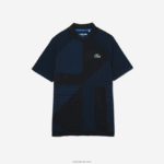 Lacoste פולו טניס ספורטיבי ללא תפרים DZ4D0D770 שחור כחול 985 גברים - Image 4