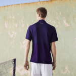 Lacoste פולו טניס ספורטיבי ללא תפרים DZ4D0D773 סגול ירוק xd4 גברים - Image 3