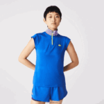 Lacoste פולו טניס ספורטיבי עם צווארון גבוה DZ4D0D2501 כחול סגול צהוב 2g4 נשים - Image 2