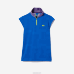 Lacoste פולו טניס ספורטיבי עם צווארון גבוה DZ4D0D2501 כחול סגול צהוב 2g4 נשים - Image 4