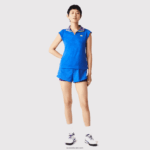 Lacoste פולו טניס ספורטיבי עם צווארון גבוה DZ4D0D2501 כחול סגול צהוב 2g4 נשים - Image 5