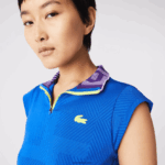 Lacoste פולו טניס ספורטיבי עם צווארון גבוה DZ4D0D2501 כחול סגול צהוב 2g4 נשים
