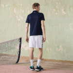 Lacoste פולו טניס פיקה יבש במיוחד DZ4D0D784 כחול כהה סגול ירוק xc3 גברים - Image 2