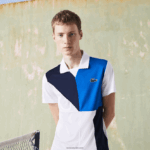 Lacoste פולו טניס פיקה יבש במיוחד DZ4D0D785 לבן שחור כחול x87 גברים - Image 2