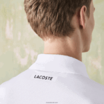 Lacoste פולו טניס פיקה יבש במיוחד DZ4D0D785 לבן שחור כחול x87 גברים - Image 4