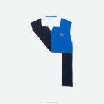 Lacoste פולו טניס פיקה יבש במיוחד DZ4D0D785 לבן שחור כחול x87 גברים - Image 5