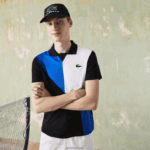 Lacoste פולו טניס פיקה יבש במיוחד DZ4D0D786 שחור כחול לבן 7ke גברים